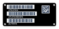 Anodized Aluminum UID Tag (Photoimaged)